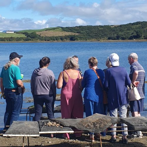 group of visitors visiting food experience on walking tour